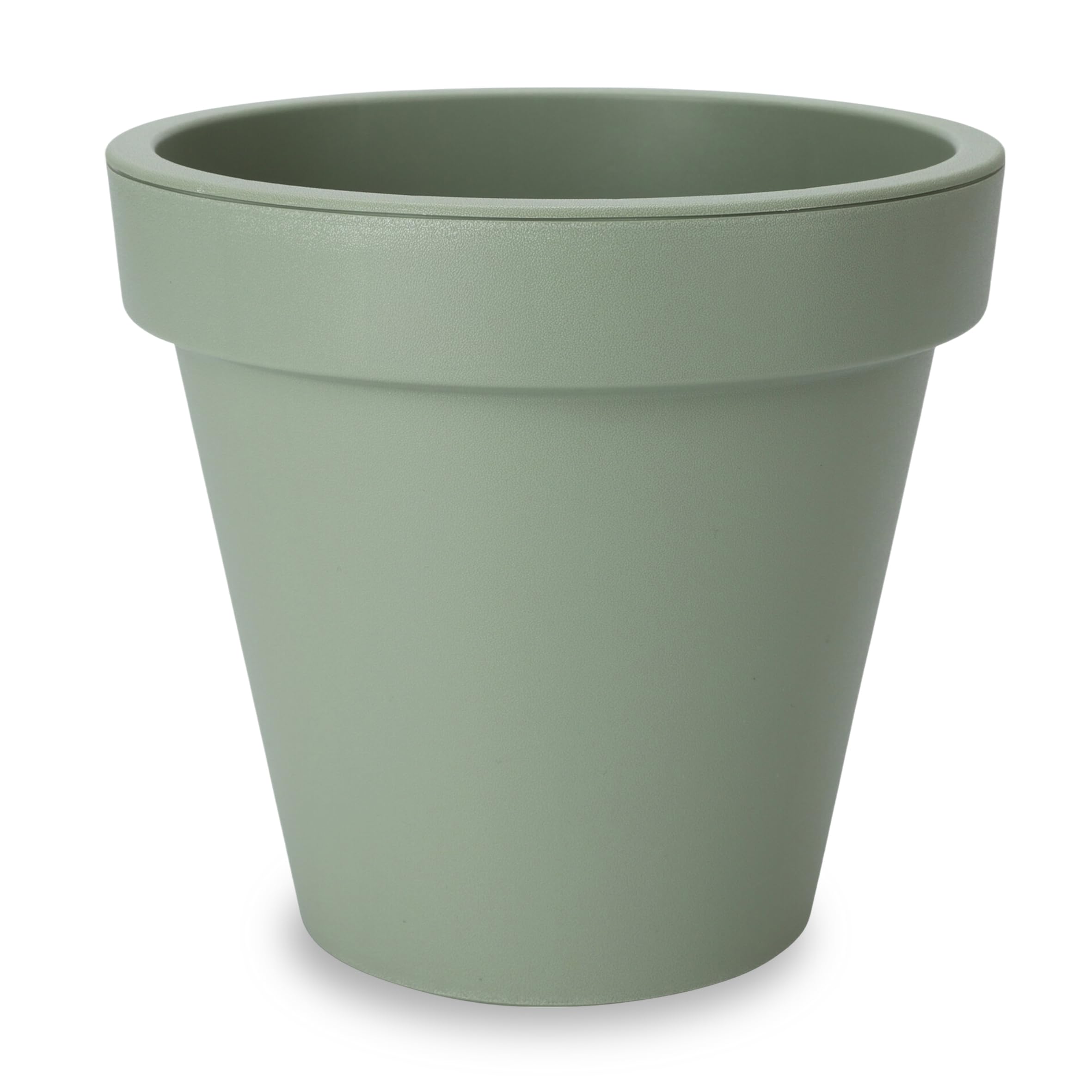 Spetebo Pot de fleurs rond en plastique - Diamètre : 58 cm - Vert menthe - Pour l'extérieur et l'intérieur - Pot de fleurs de jardin - Taille XXL