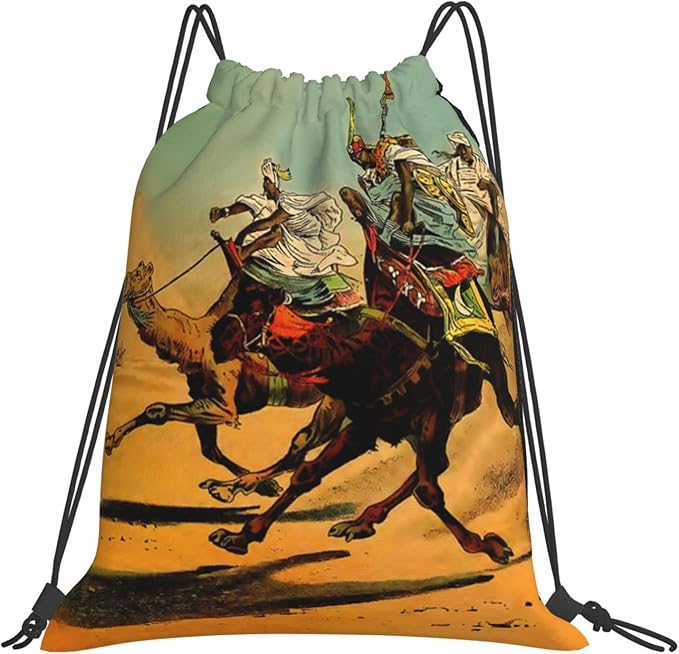 Amazon Co Jp キャメルレーシングイラスト 巾着バッグ 巾着袋 ドローストリンググバッグ 巾着リュック 引きひもバックパック 巾着バックバッグ ナップサック 収納バッグ 収納ポーチ プール スポーツジム サックヨガ ビーチ 水泳 ショッピング 旅行 シューズケース 大容量