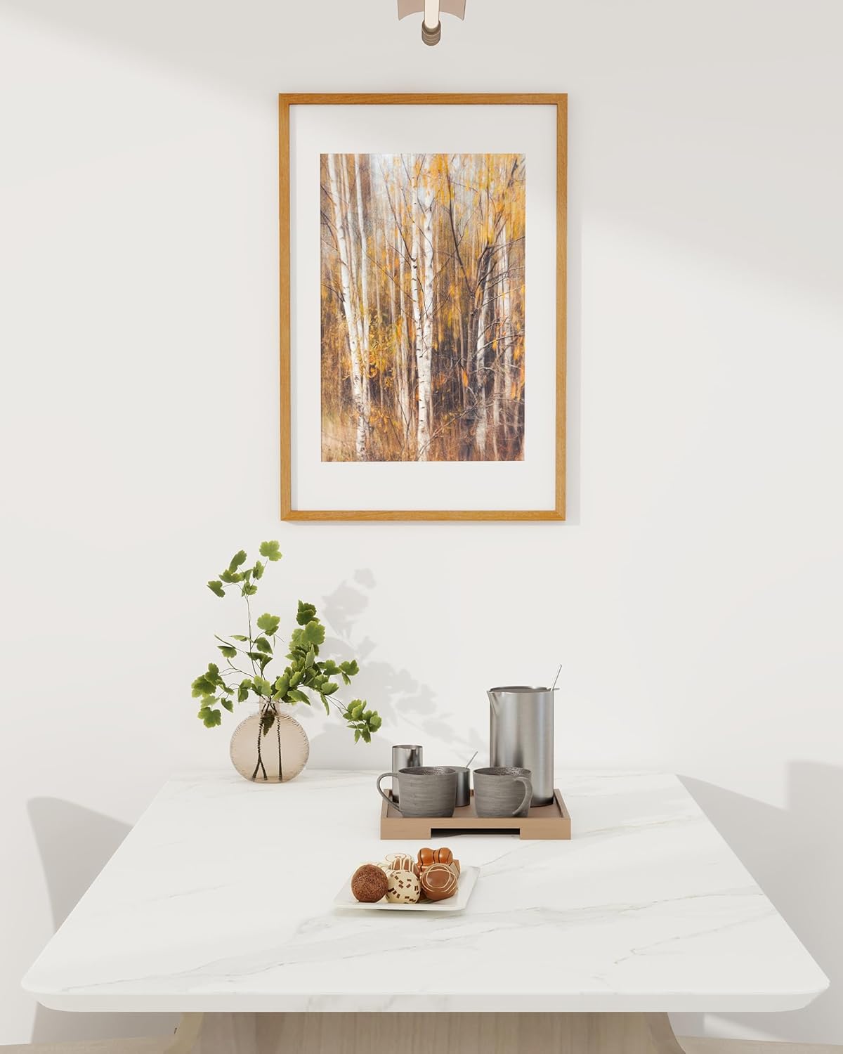 Marsmiles 16x24 Wooden Picture Frame, USA-Sourced Natural Oak Solid Wood Photo Frame with Real Glass for Display Pictures 12x18 with Mat or 16x24 without Mat, Teak, 1 Pack