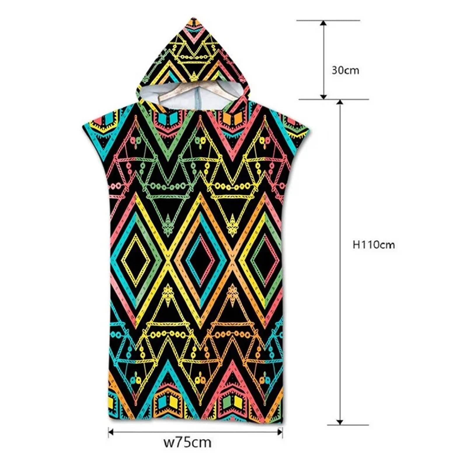 Kapuzen-Badetuch-Poncho for Erwachsene und Kinder, Wickelbademantel, Schwimm-Strandtuch, Surf-Poncho, Strandkleidung zum Baden, Schwimmen