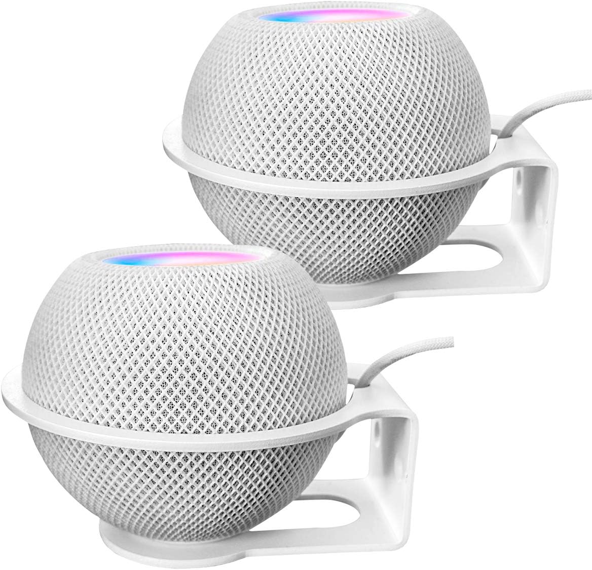 Study Metal Made Homepod Mini Wall Mount,Space Saving Accessories for Hompod Mini,Homepod Wall Mount Without Interference Restores The Sound Quality（2 Pack）
