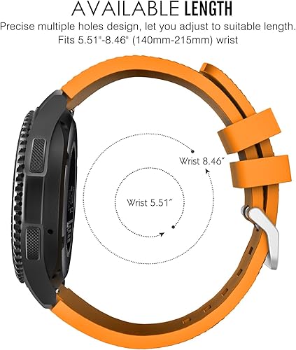 Miniatura 7 de Correa de reloj deportivo, marca MoKo, de silicona, para Samsung Gear S3, Anaranjado