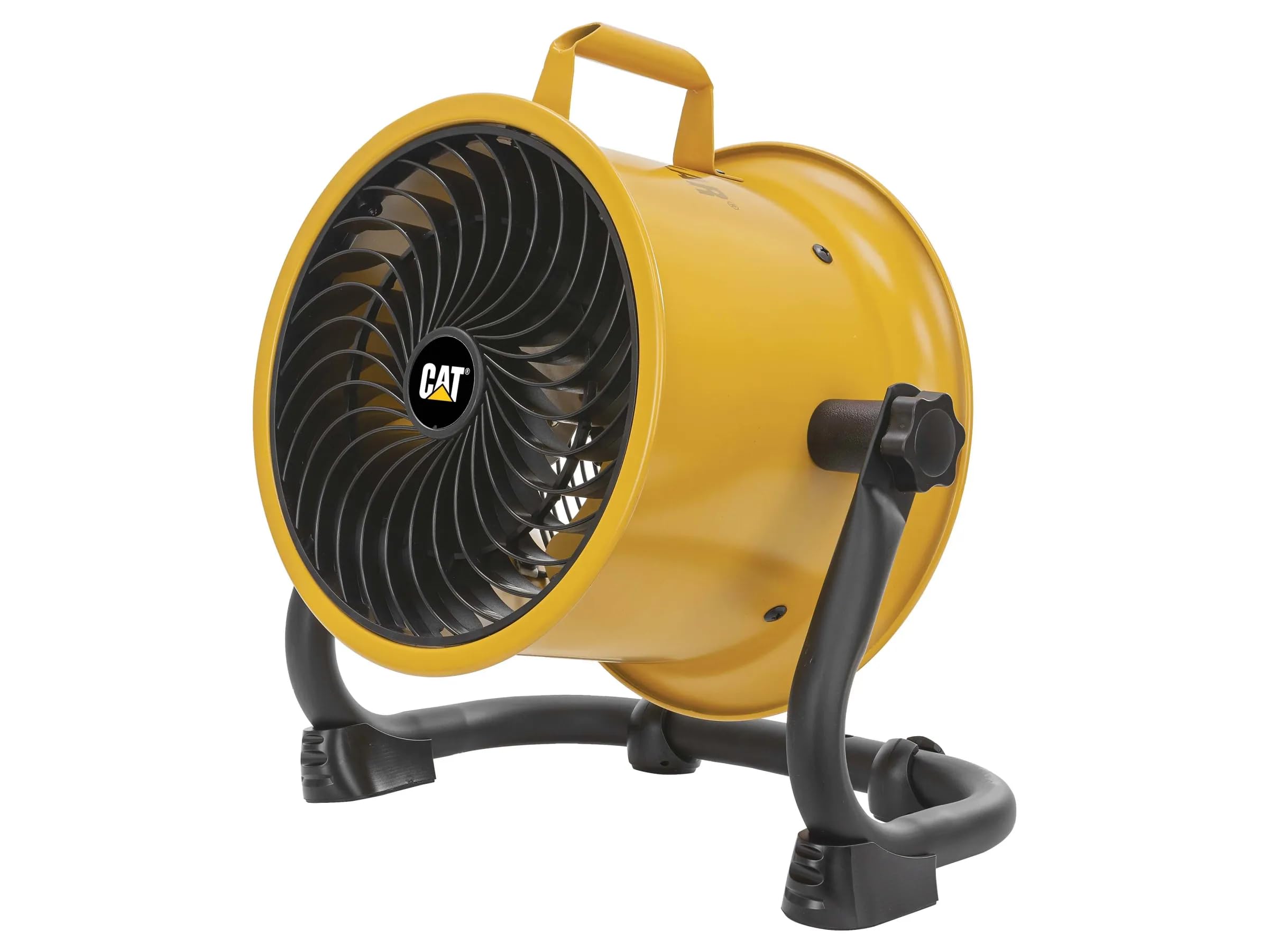 CAT Caterpillar HVD-9AC Ventilatore da Pavimento Industriale Ø23 cm 90W 4 Velocità Alta Velocità 27 m³/min Pale in Alluminio Orientabile Montaggio a Parete Compatto e Potente