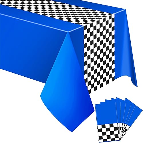 Irenare Suministros para fiesta de cumpleaños de automóvil, decoraciones de fiesta de carreras, mantel de carretera, camino de mesa de carreras,
