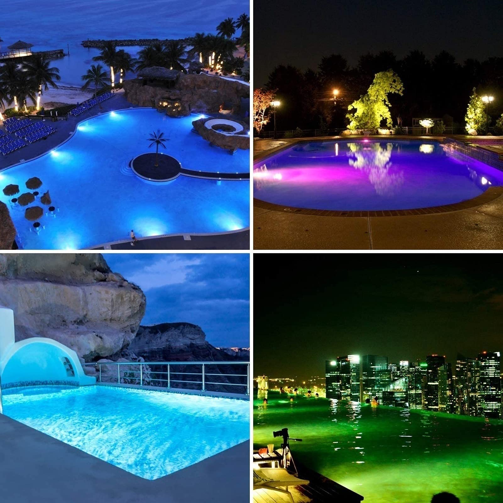 Unterwasserbeleuchtung für Schwimmbecken Par56 45W RGB Poollicht Unterwasser mit Nische 12V AC IP68 Pool Beleuchtungen mit Fernbedienung
