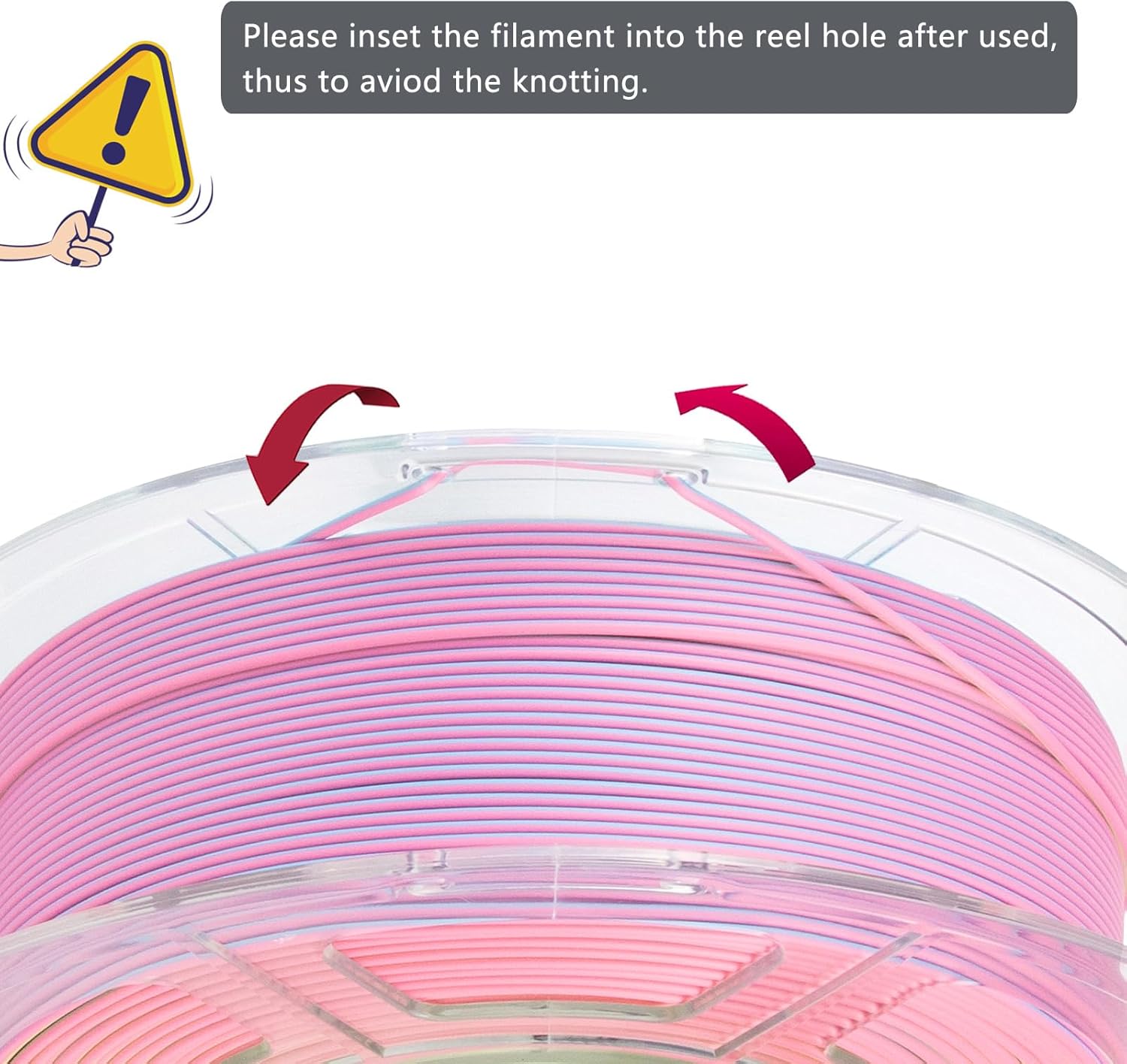 iSANMATE Matte Tri Colors PLA Filament 1.75mm, 3-in-1 Color Rainbow Filament, Coextrusion 3D Filament, Rapid Magic Color Change Filament 1.75mm, Dimensional Accuracy +/- 0.03 mm,Fluorite 1KG/Spool - Image 6