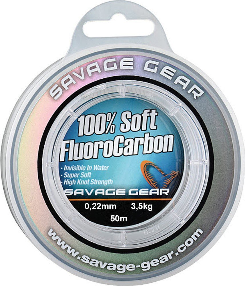 SAVAGE GEAR Soft Fluoro Carbon 0.22mm 50m 3.5kg 7.6lb — image 1