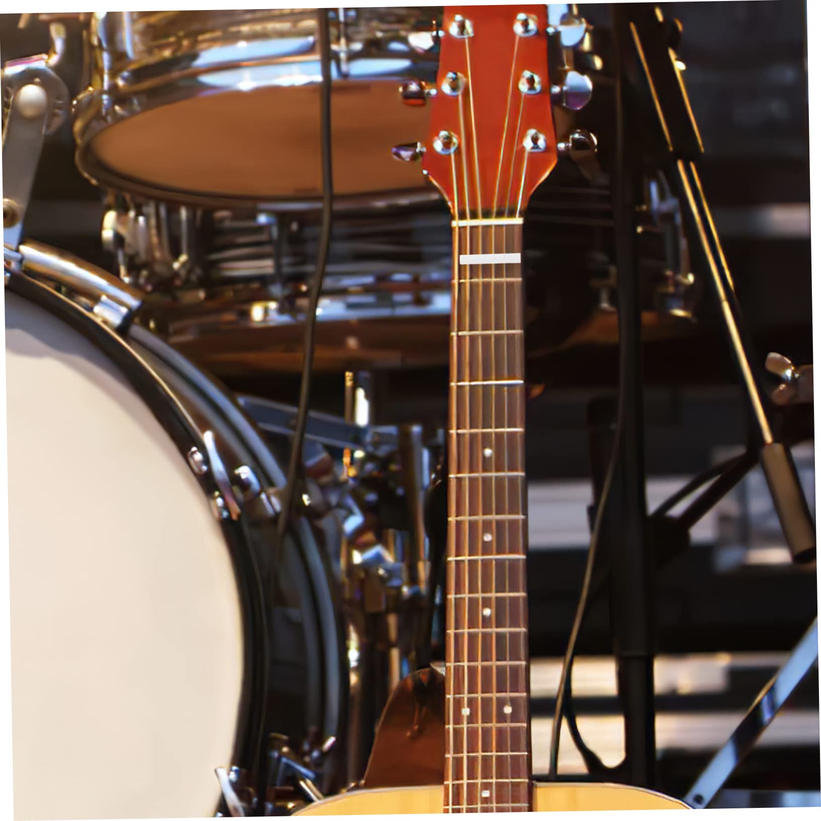 Mikinona 5 Set Di Accessori Per Chitarra Capotasto in Osso Capotasto Per Chitarra Acustica Elettrica Suono Ricco 4 Pezzi * 5