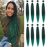 Vista 11 de Callia 8 paquetes de cabello trenzado preestirado, 26 pulgadas, sin picazón, ajuste de agua caliente, trenzas de cabello trenzado de ganchillo