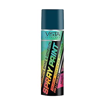Vista Auto Care Spray Paint 400 ml (290 g) Quick Drying with Gloss finish for Metal, Wood, Walls | DIY Acrylic Spray Paint (Shifeng Blue)