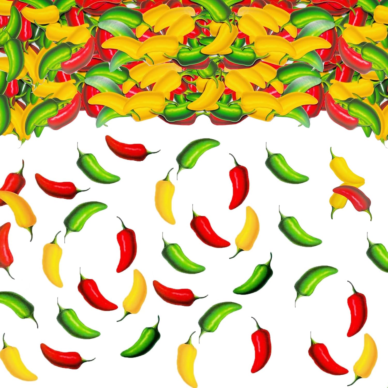 400 Pcs Chili Pepper Party Confetti Chili Pepper Decorations for Mexico Cinco De Mayo Fiesta Decor(Chili Pepper)