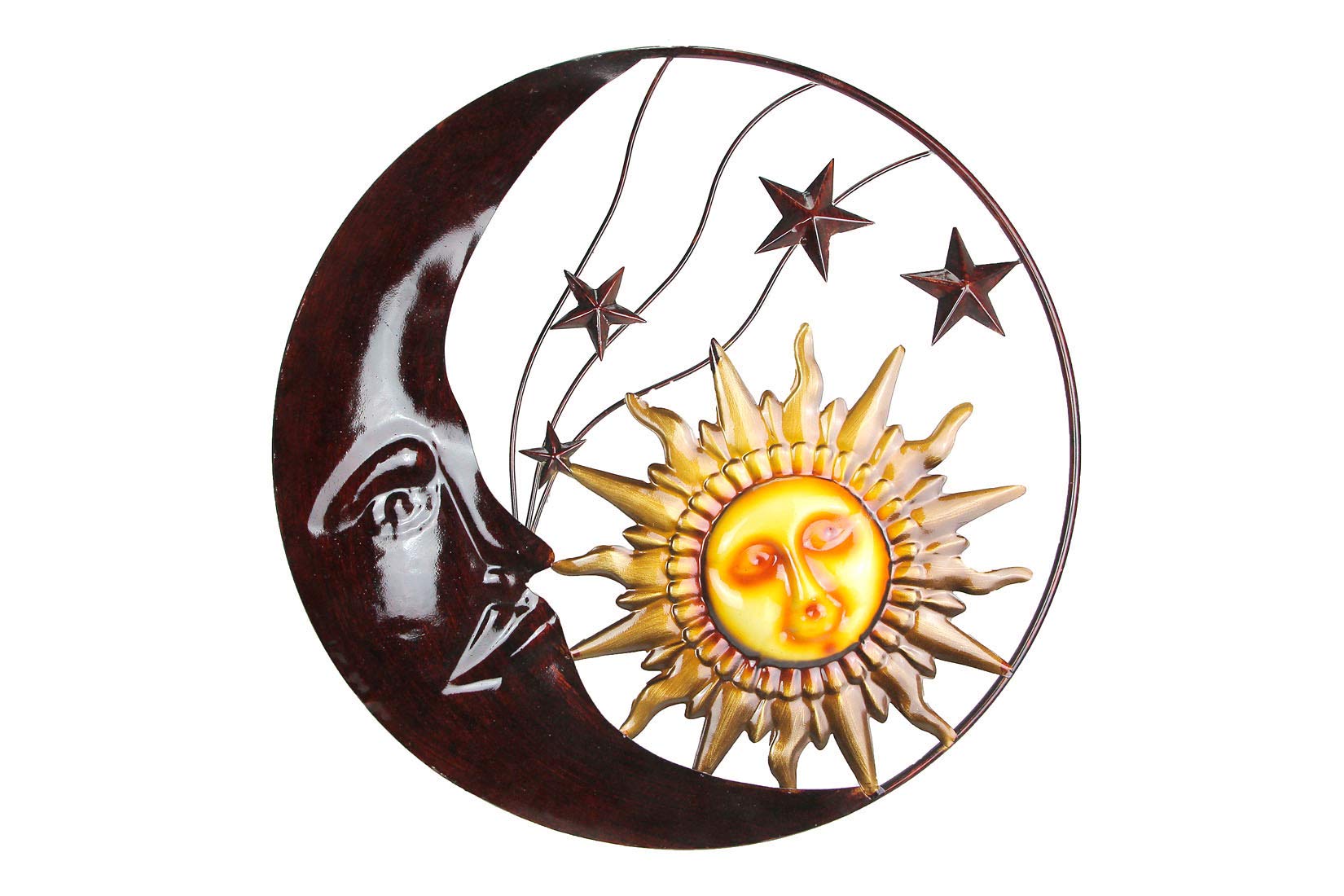 Amazon.co.jp: Celestialメタル月太陽と星壁アートHanging : ホーム 