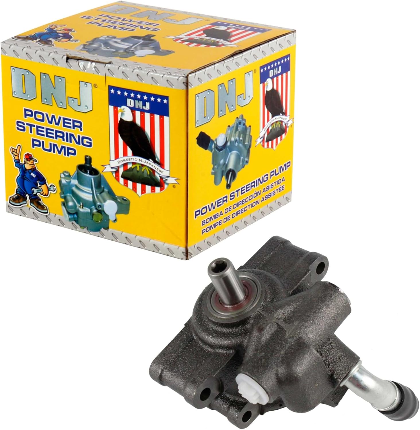 DNJ PSP1166 New Power Steering Pump for 2008-2010 Ford F-250 Super Duty, F-350 Super Duty, F-450 Super Duty 6.8L V10 30V SOHC 415cid