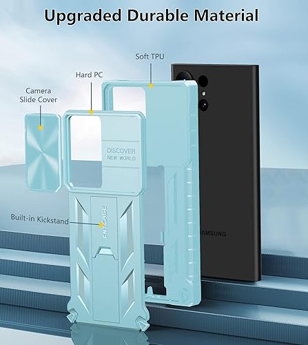 Miniatura 8 de FNTCASE Funda para Samsung Galaxy S23-Ultra S22 Ultra Funda de protección a prueba de golpes de grado militar con soporte y carcasa de TPU
