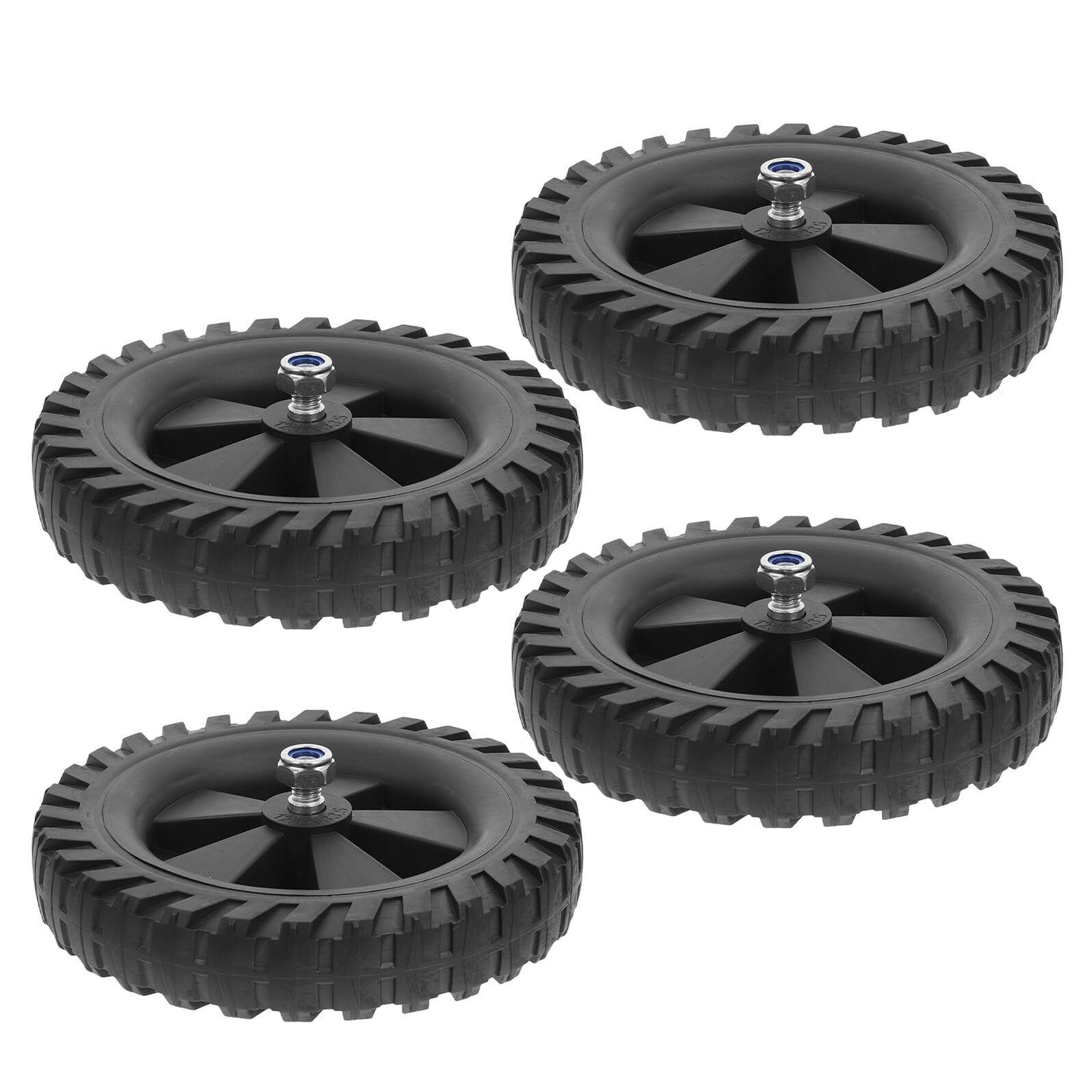 Roulettes pour compresseur d'air Toddmomy en caoutchouc noir