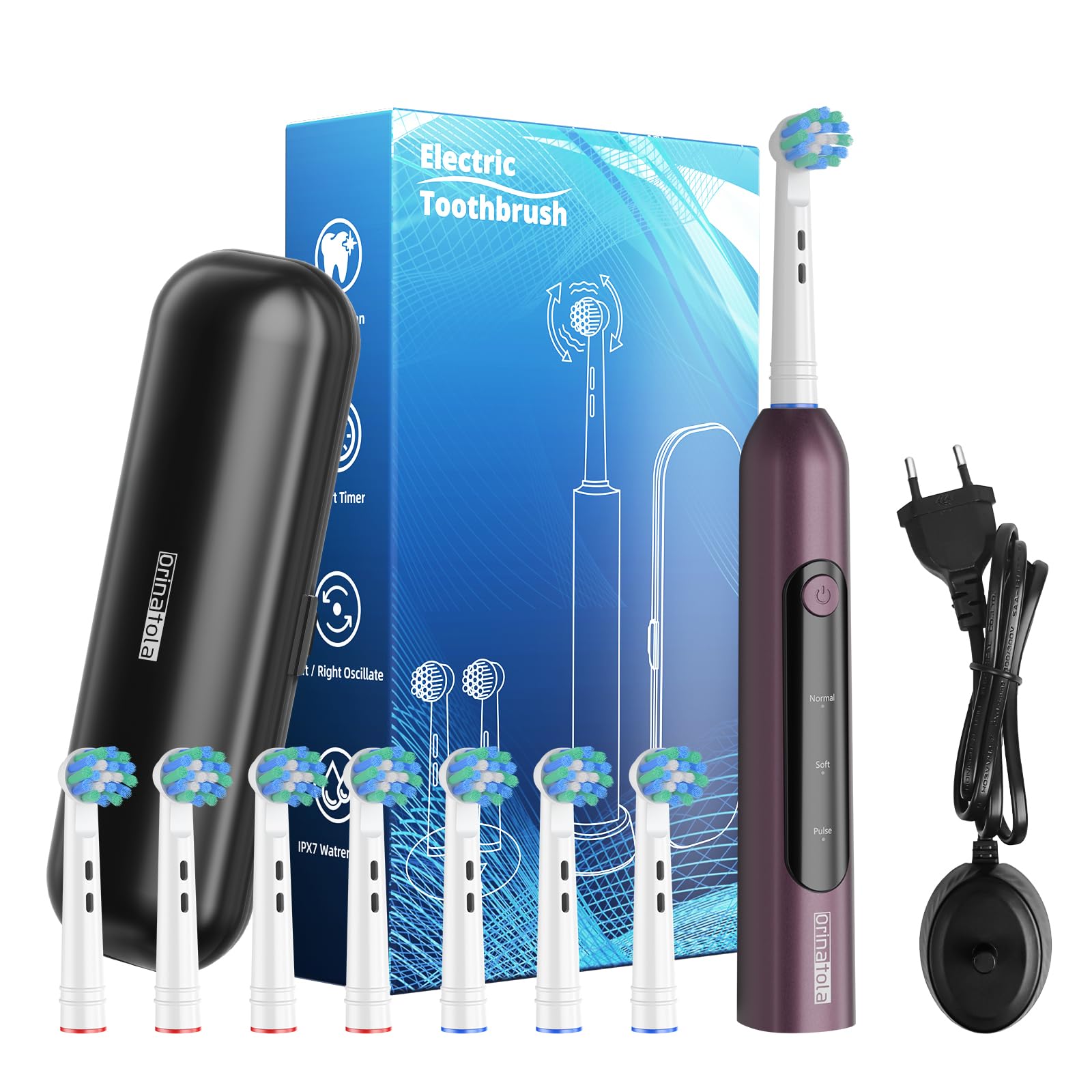 Orinatola Zahnbürste Elektrisch Rotating Electric Toothbrush