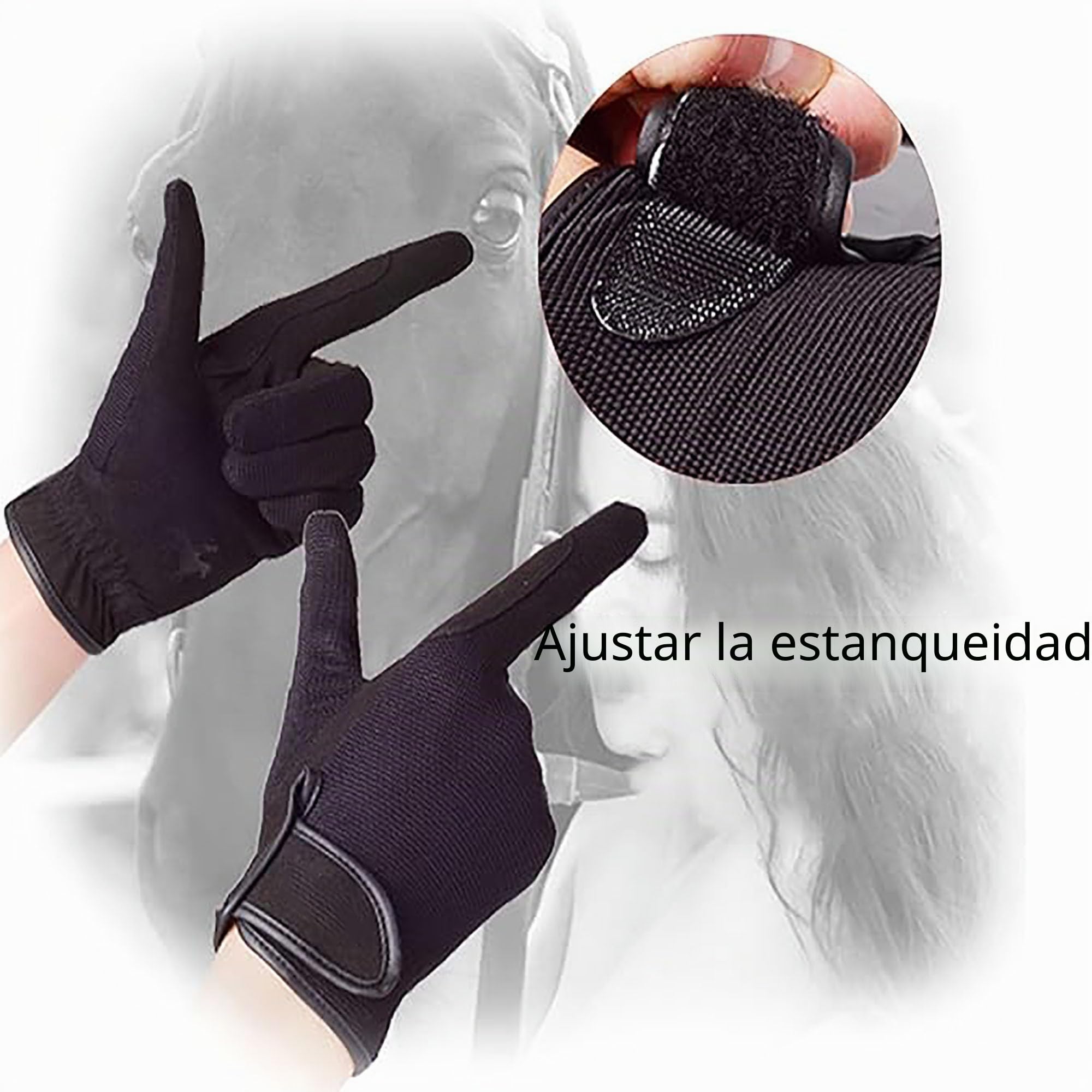 Guantes de Equitación Antideslizantes Transpirables Unisex Adulto Pantalla Táctil para Ciclismo