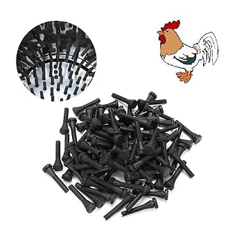 Aicon Rubber Chicken Plucker's Heavy Duty - Pack of 50 Pieces, Black