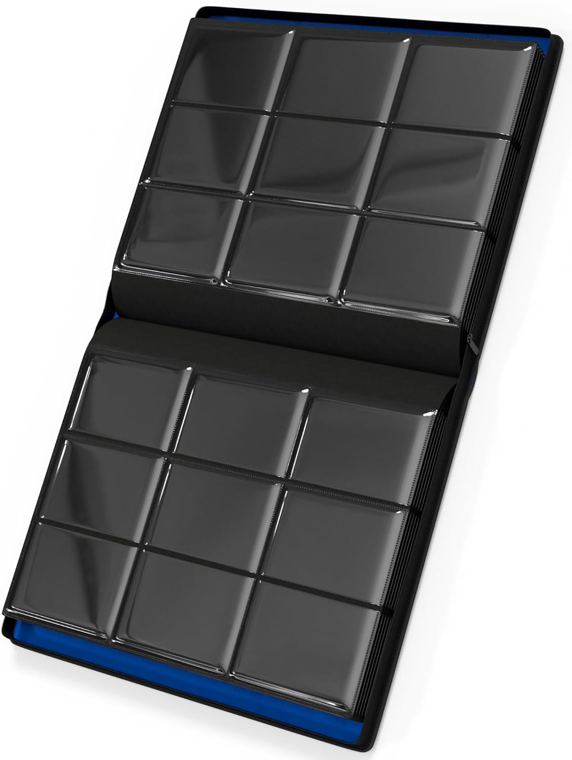 Premium 9 Pocket Card Binder for 288 Cards, Scratch Resistant Double Sided Trading Card Binder, Sleek Card Collection Album for Yu-Gi-Oh!, MTG, TCG, game cards & sports cards(Blue Interior)