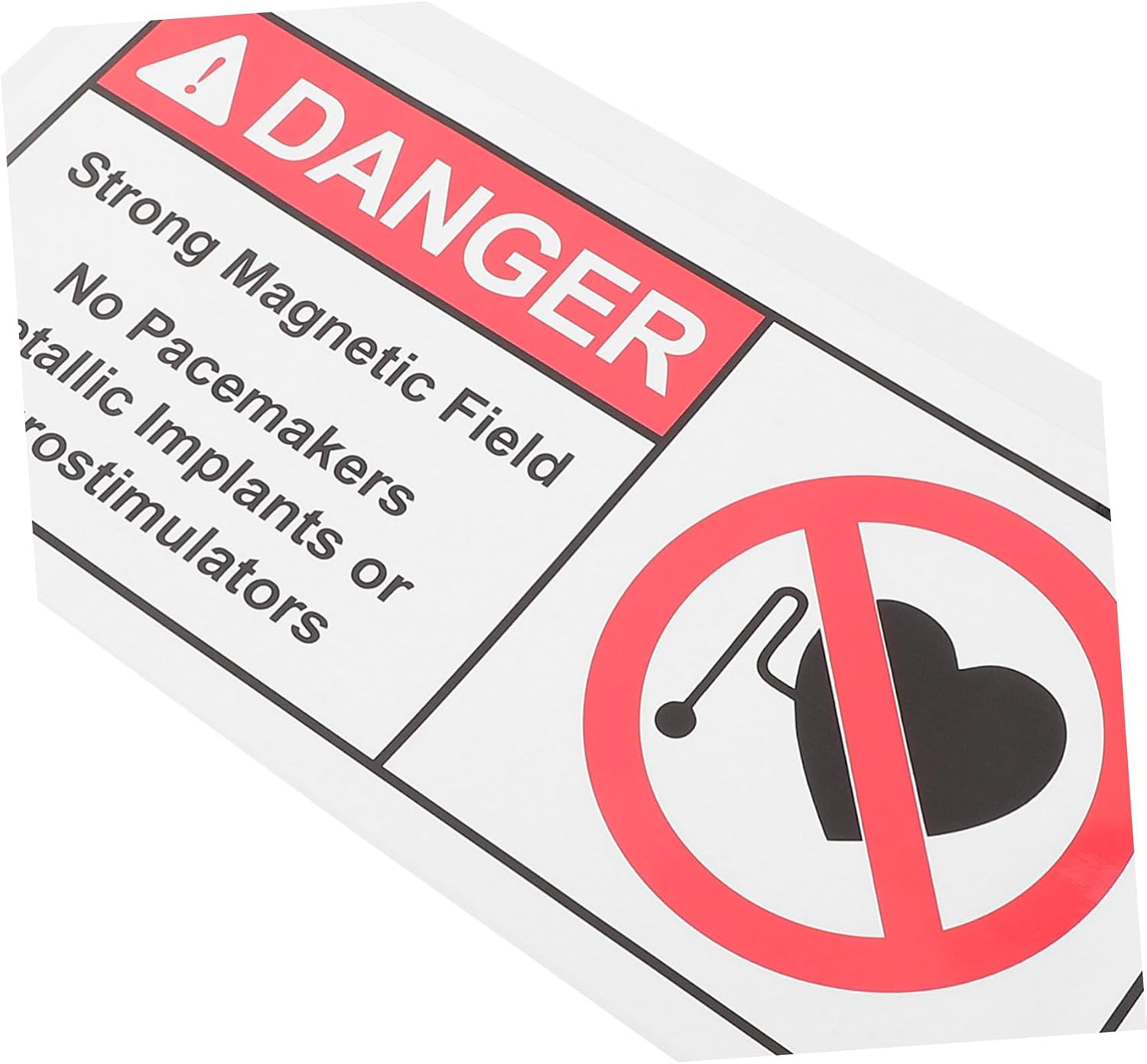 No Warning Sticker Field Caution Decal Safety Sign for Hospitals Easy to Apply Prevent Accidents with Reliable Adhesion