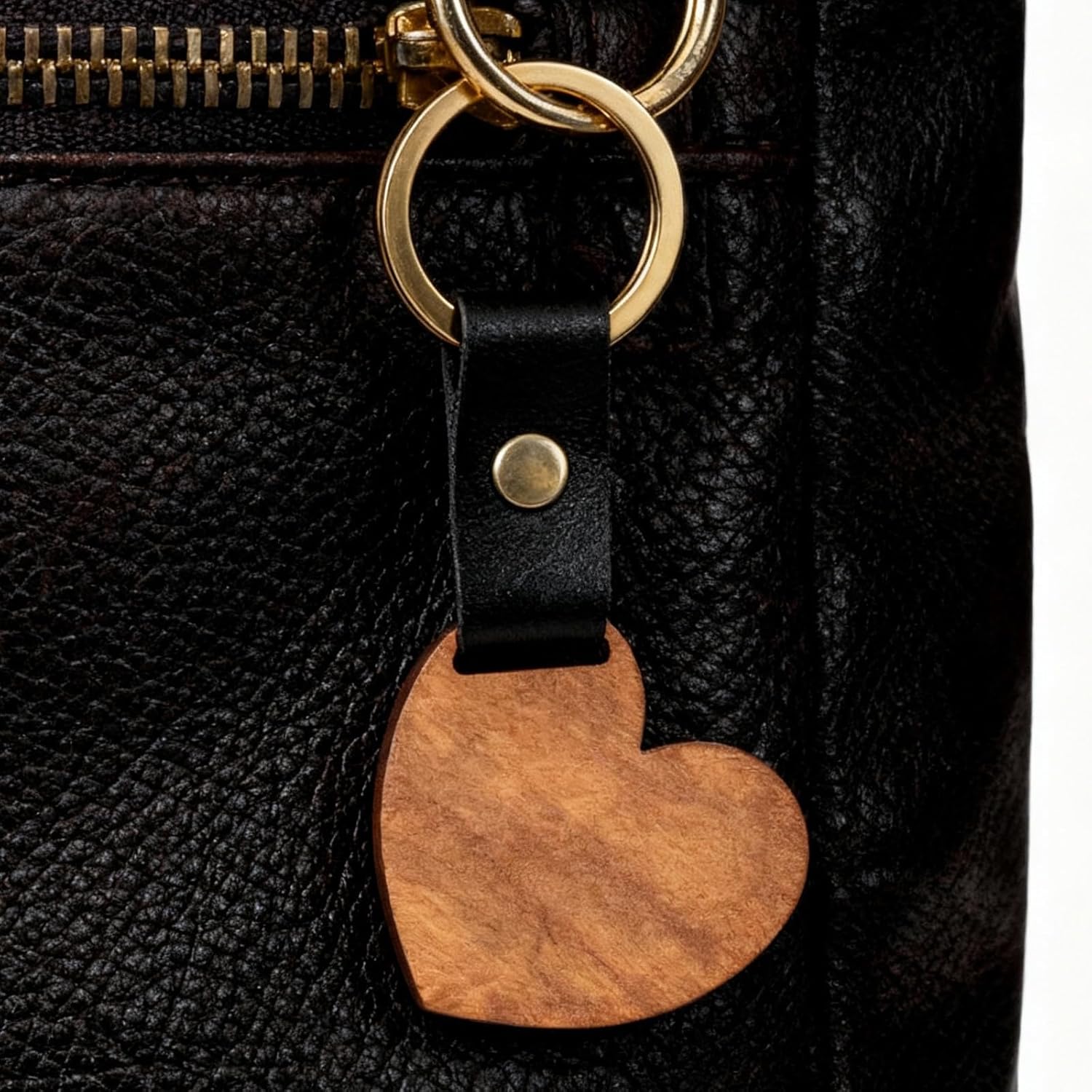 choice of all Heart Keychain Wooden Keychain Leather Bag Charms Valentines Day Gifts Bag Minimalist Accessory for Women - Image 5
