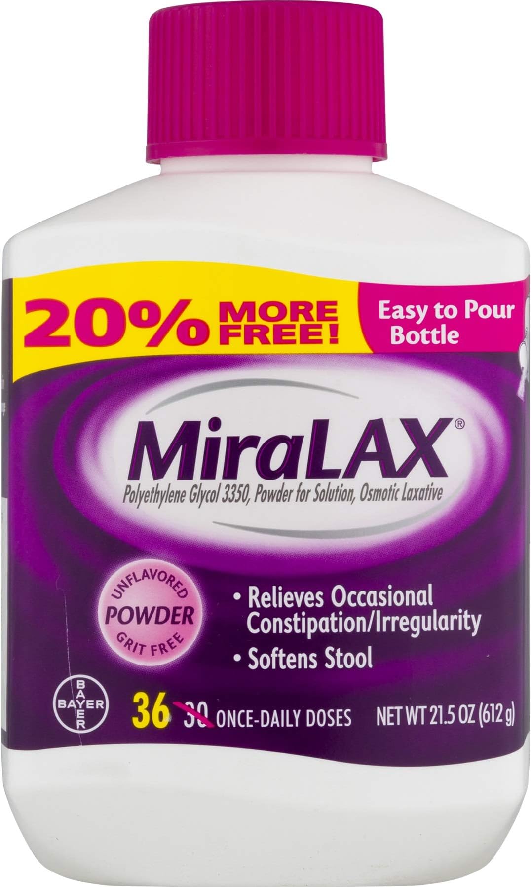 MiraLAXPowder Laxative, 68 doses. 2x20.4 OZ