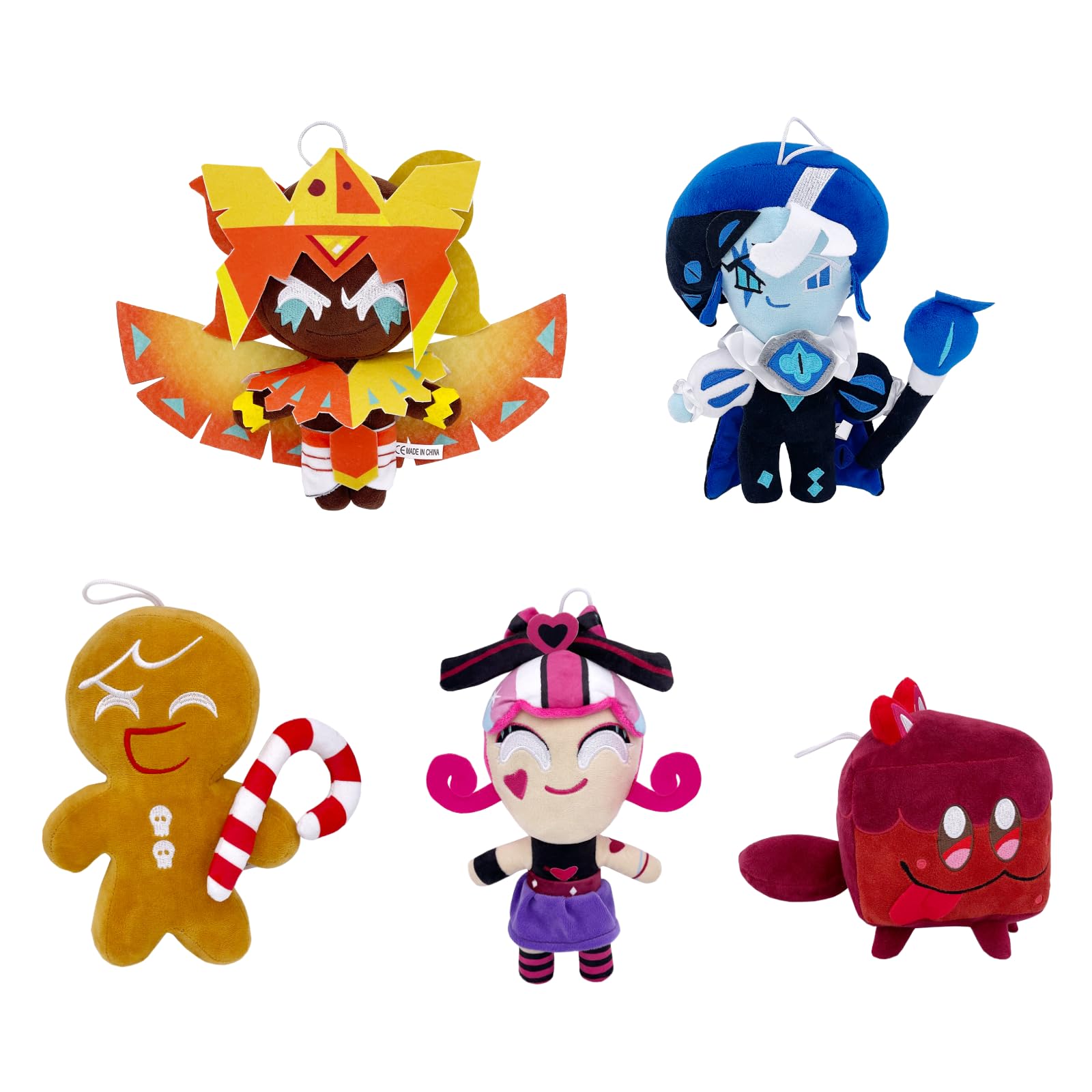 Super JAKES Shadow Milk Cookie Plush, Cookie Run Kingdom Plushies Pillow for Game Fans,Stuffed Figure Doll Birthday for Boys Girls (5PCS)