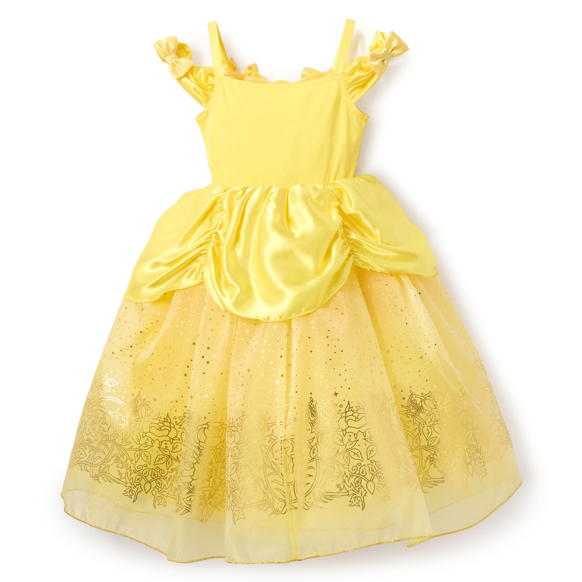 Disney Store Official, La Bella y la Bestia, Bella, Disfraz Infantil, Vestido de Princesa Amarillo para Fiestas, Juego y Halloween, 5-6 años