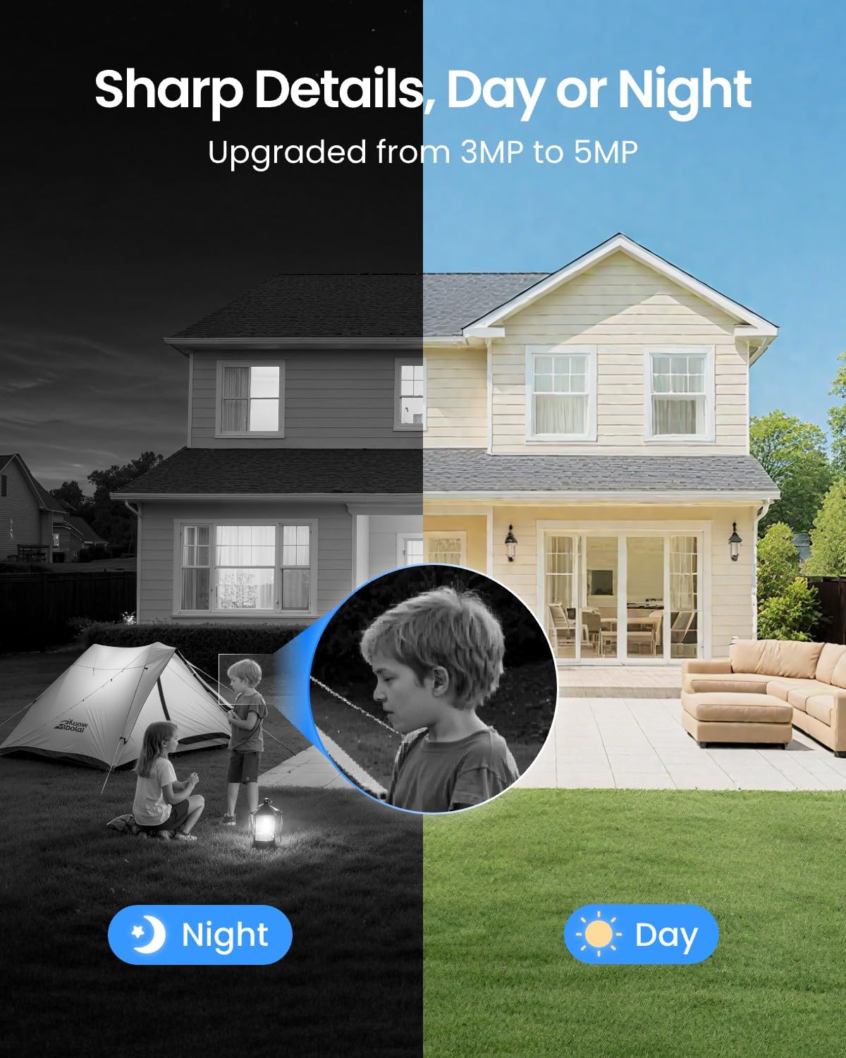 Reolink Kamera monitorująca, bezprzewodowa kamera solarna WLAN do użytku na zewnątrz z wykrywaniem PIR i KI, 2,4 GHz Wi-Fi, noktowizor na podczerwień, poklatkowy, 2-drożne audio, odporna na warunki