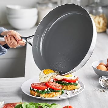 GreenPan GP5 Stainless Steel 5-Ply Healthy Ceramic Nonstick 13 Piece Cookware Pots & Pans Set, Frying Pans, Saute, Saucepans, Stock Pot, Scratch Resistant, Induction,Dishwasher & Oven Safe, PFAS-Free