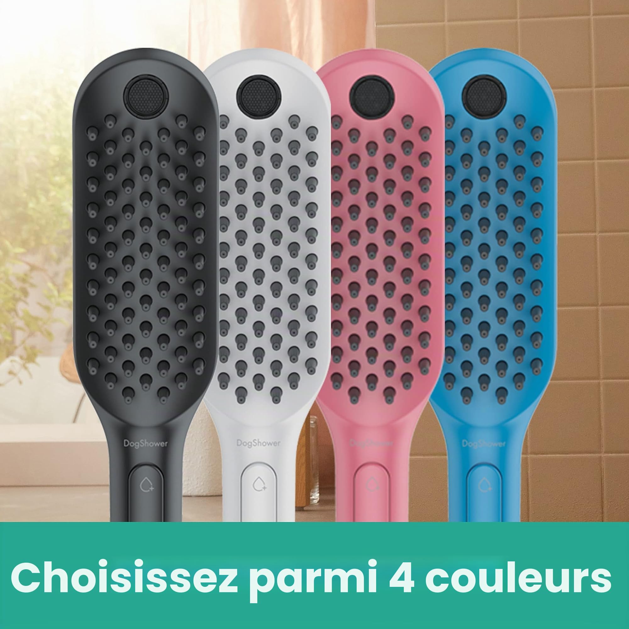 hansgrohe DogShower Douchette pour chien 150 3 jet avec buses massantes, noir mat, 26640670