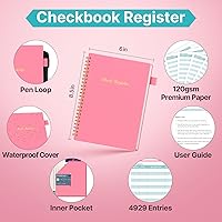 Vista 5 de Regolden-Book Registros de Cheques para Registro Personal de Chequera, Libro Mayor de Contabilidad Bancaria para Pequeñas Empresas, Libro