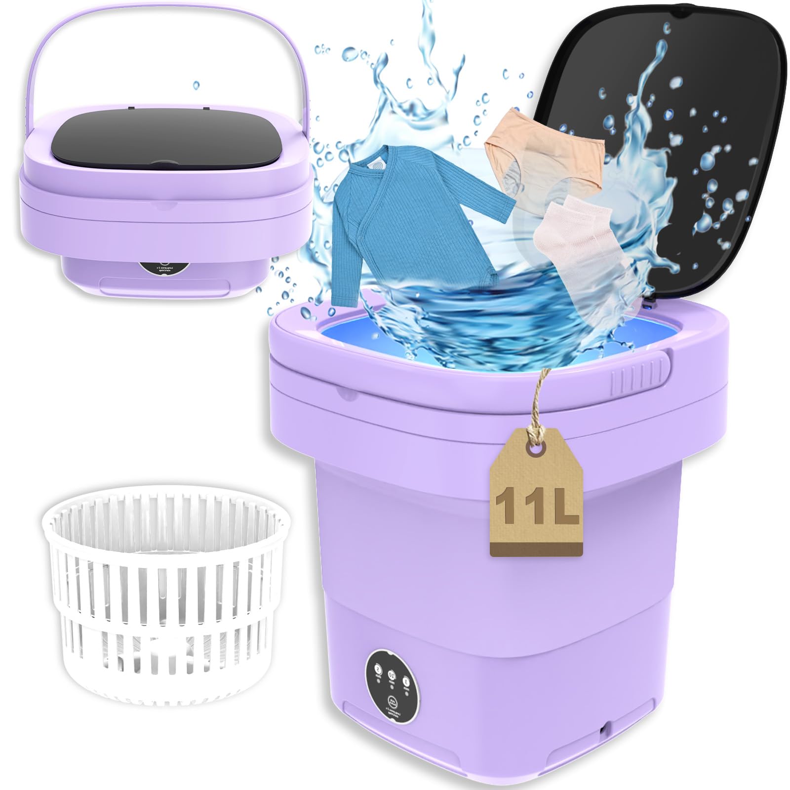 Washing Machine Portable Mini And Dryer, Small Collapsible