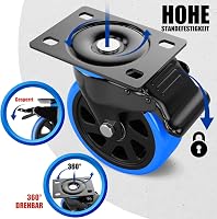 Asibaade 75mm Forgókerék 480kg Teherbírás Bútor Szállítás Ipari Felhasználás - 75mm-Black 3