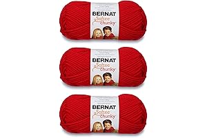 Red Bernat Blanket Yarn: Softee Chunky Berry Red Yarn - Indulge in Comfort and Warmth