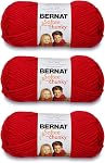 Bernat Softee Chunky Fils de jardin d'école - 3 Boîte de 80 g/2.8 oz - Acrylique - 6 Super en vrac - 77 Jarrets - Tricot/Crochet