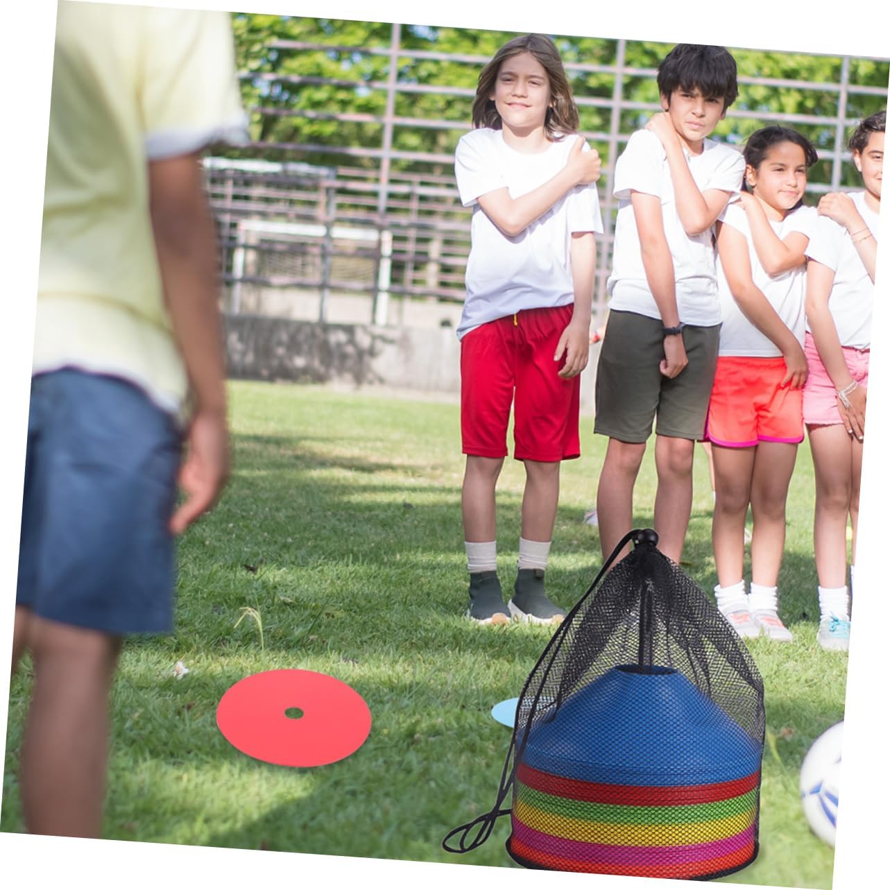 COHEALI 32pcs Outdoor Cone Carrier Bags Mesh Storage Pouches for Sports Training Equipment for Soccer Football Agility Drills and Organization