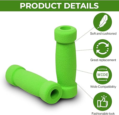 Miniatura 4 de AlveyTech Juego de empuñaduras de espuma para manillar  Empuñaduras de mano de repuesto para maquinilla de afeitar, volador de radio, scooter de