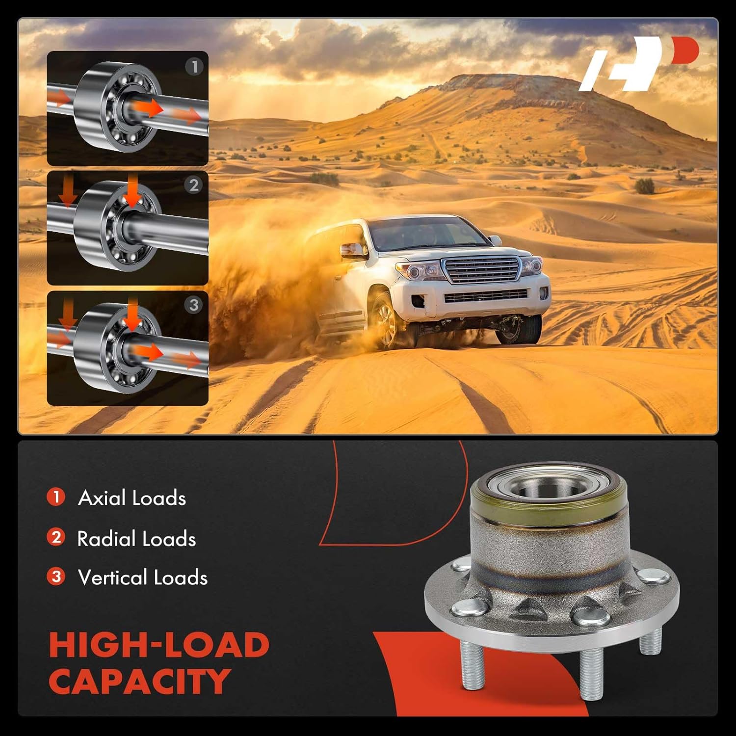 A-Premium 2 x Rear Wheel Bearing and Hub Assembly with 5-Lug Compatible with Ford Transit Connect 2010 2011 2012 2013