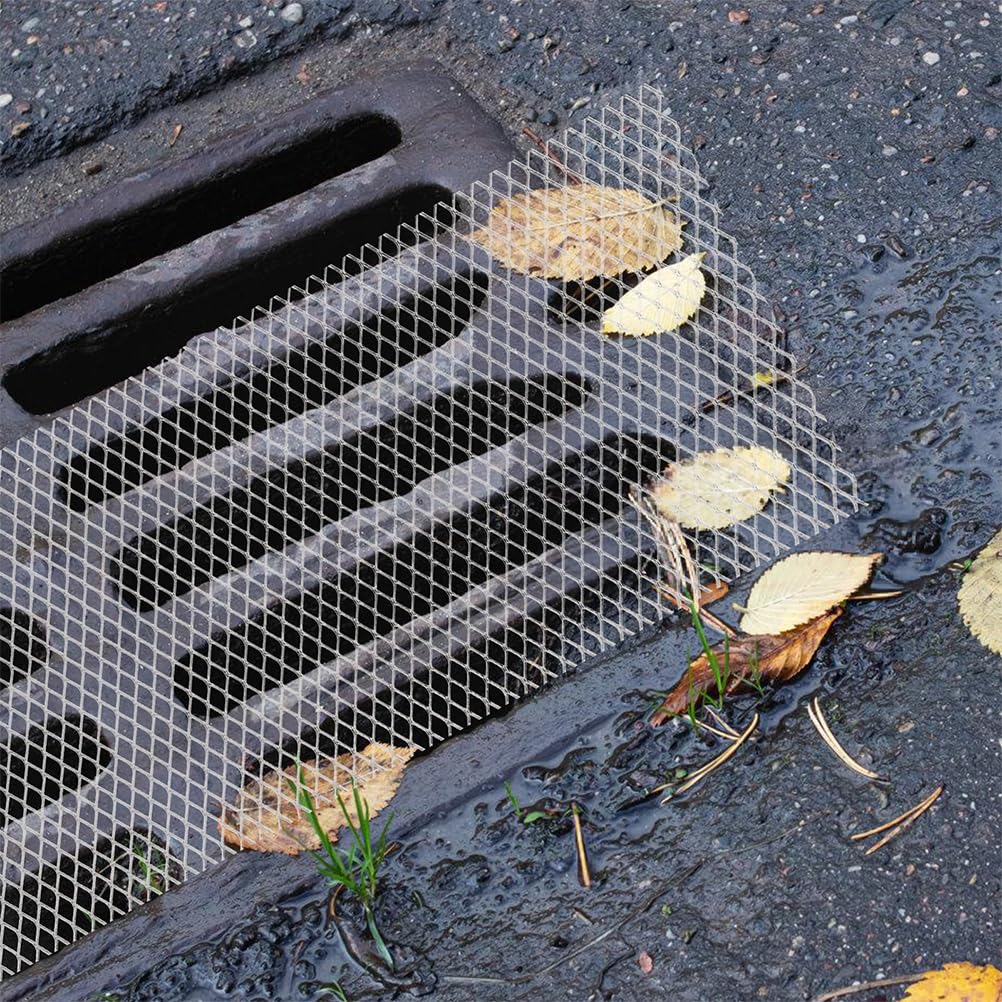 Grille De Protection De GouttièRe En Alliage D'Aluminium 600X6Cm Filet Anti-Feuilles Pare-DéBris Pour Jardin Facile À Installer Et Couper