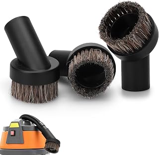 3 Pack 32mm Horse Hair Round Brush, Round Dusting Brush for Henry Hetty Hoover Attachments, Horse Hair Vacuum Cleaner Attachment Replacement