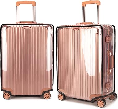2 Pieces Clear PVC Suitcase Cover, 30 Inch Waterproof Luggage Cover Clear Protective Luggage Cover Dustproof Luggage Covers Protectors for Suitcases Travel Luggage