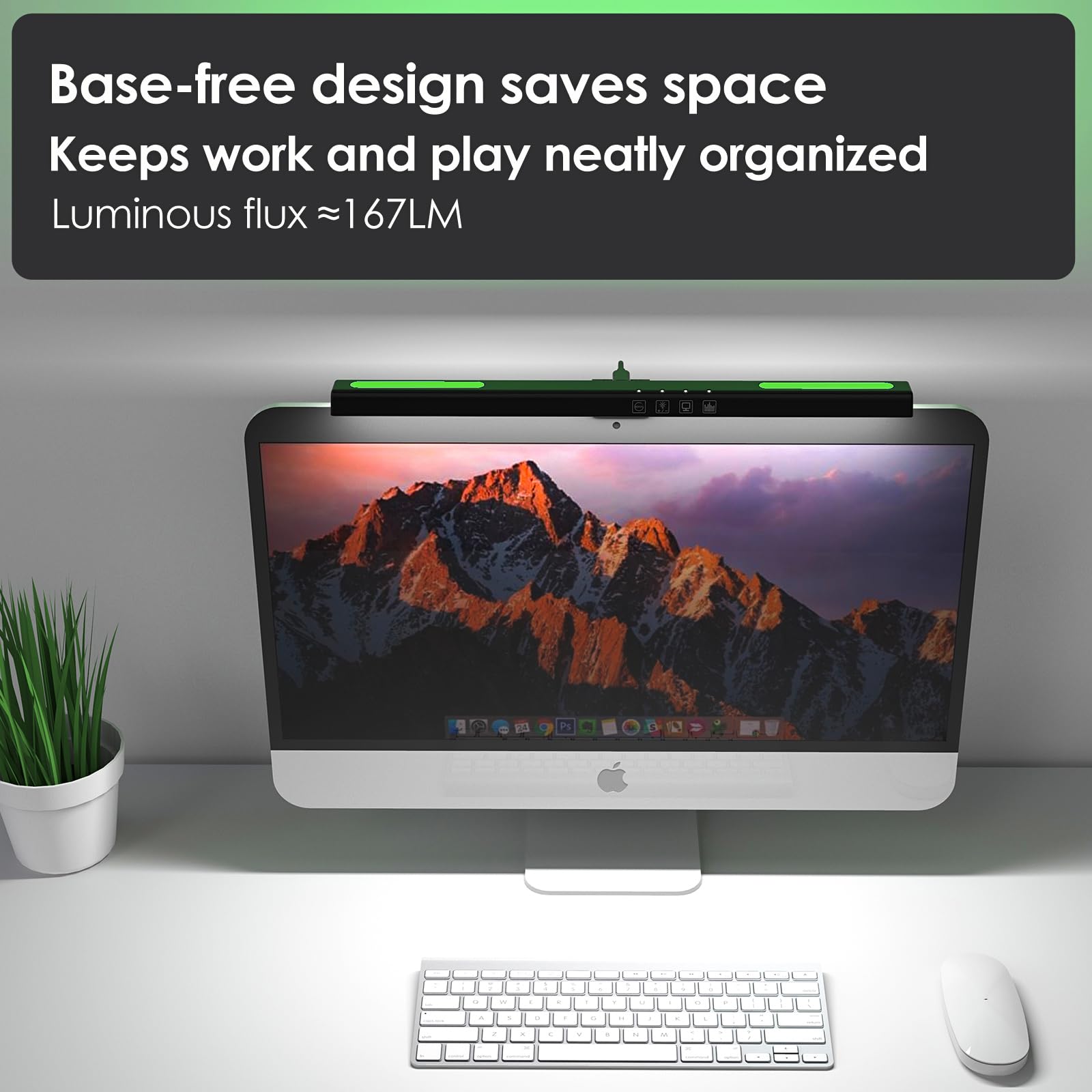 BY-J Lampada per schermo PC con telecomando, luce regolabile dello schermo dimmerabile automatica, lampada LED USB per computer da 40 cm, illuminazione per monitor da ufficio e giochi