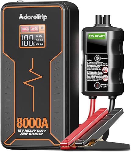 Arrancador portátil para automóvil 8000A, amplificador de arranque en frío 960 de 12 V con pantalla inteligente, arranque de fuerza, para motores de