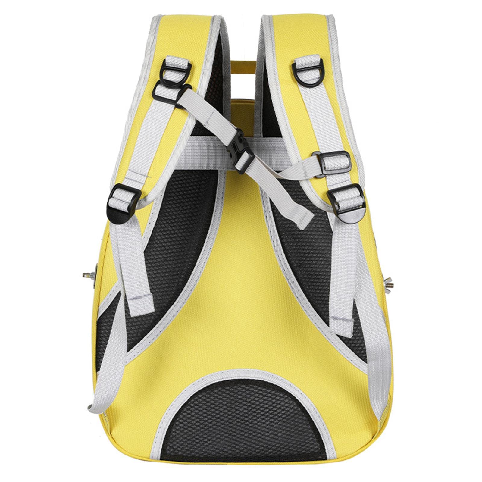 Bird Knapsack Mochila para Mascotas Pequeñas con Jaula Transparente Barra Desmontable Cápsula Ventilada Adecuada para Vacaciones Familiares S, Amarillo