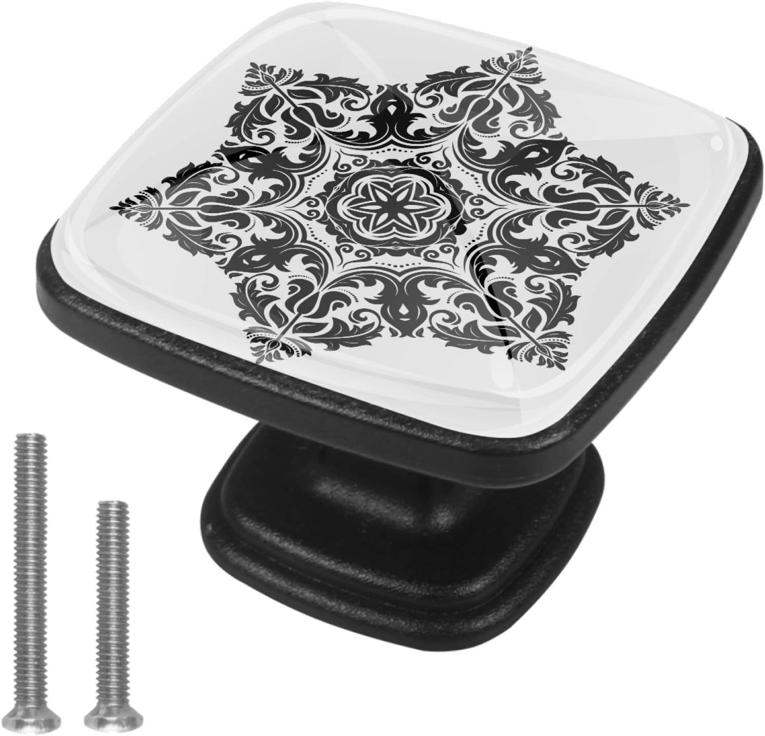 Square Knobs and Pulls 4PCS Door Cupboards Drawers Bedroom