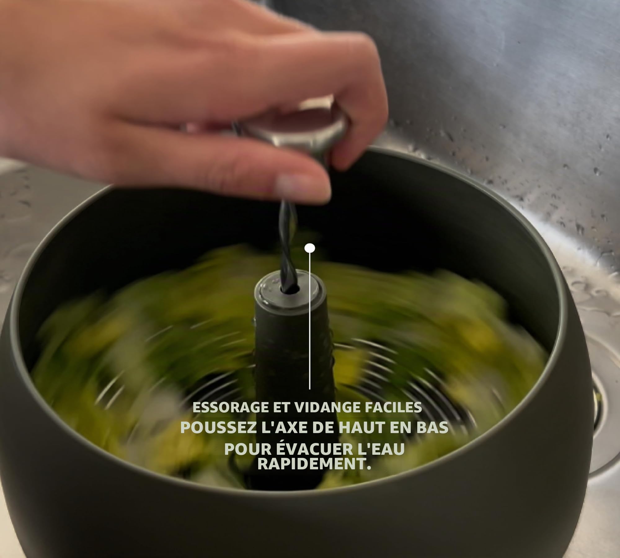 EVA SOLO | Essoreuse à Salade Outil Vert | Passe au Lave-Vaisselle | Design et fonctionnalité Danois | Outils Verts Gadgets et Accessoires de Cuisine