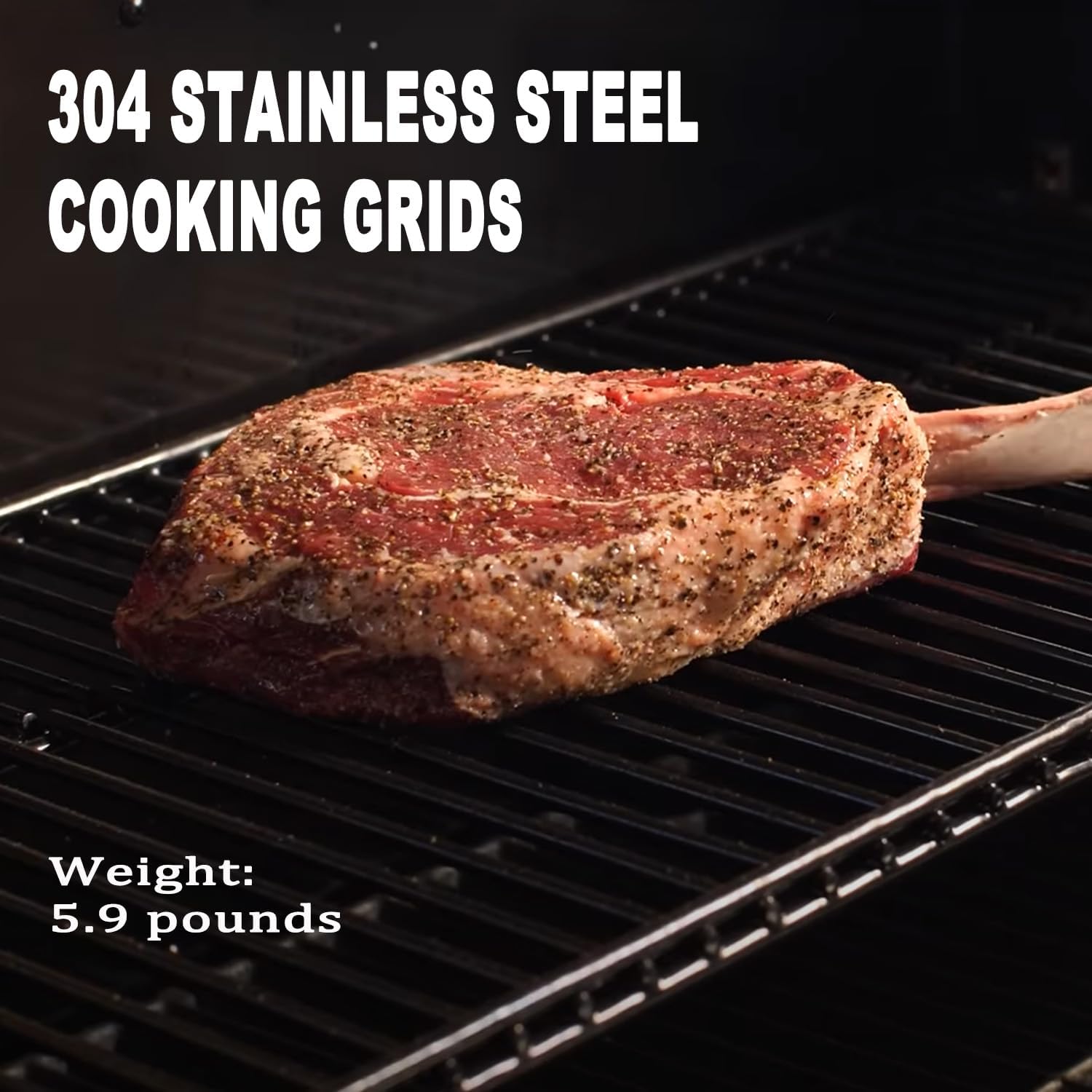 Stainless Steel Warming Rack Compatible with Masterbuilt Gravity Series 1050 Digital Charcoal Grill + Smoker, Foldable Grate Replacement Parts of MB20041220