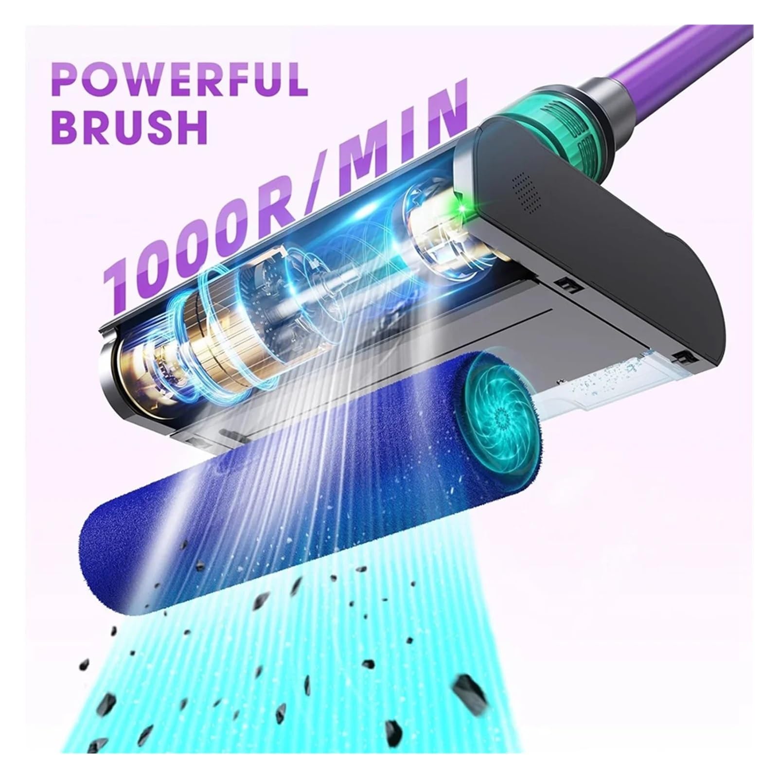 Testina Compatibile con aspirapolvere Dyson V7 V8 V10 V11 V15, lavapavimenti Elettrico con Serbatoio for Acqua Pulita e Sporca for tappeti