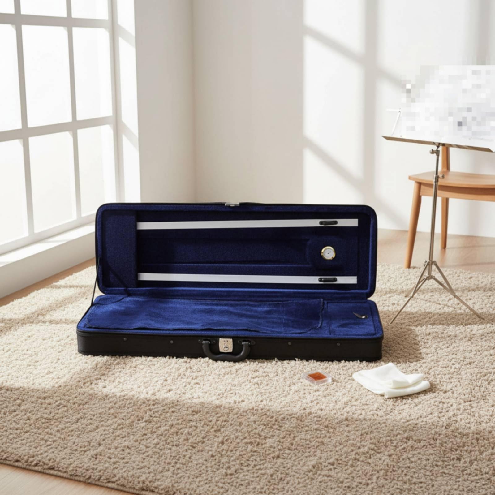 predolo Custodia Violino 4 4 Custodia Rigida Custodia Strumento Ad Arco Astuccio Violino Igrometro Integrato in Canvas E Oxford Costruzione Antiurto E